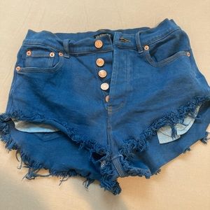 Fashion Nova Cut off stretch denim short shorts